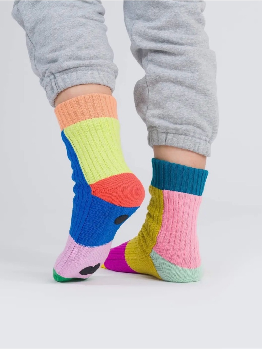 House Socks Multicolor Block Ribbed Cozy Socks - Picture 2 of 6